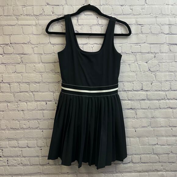 All in Motion Black White Tennis Athletic Romper Dress With Shorts Pocket Small - Picture 1 of 9